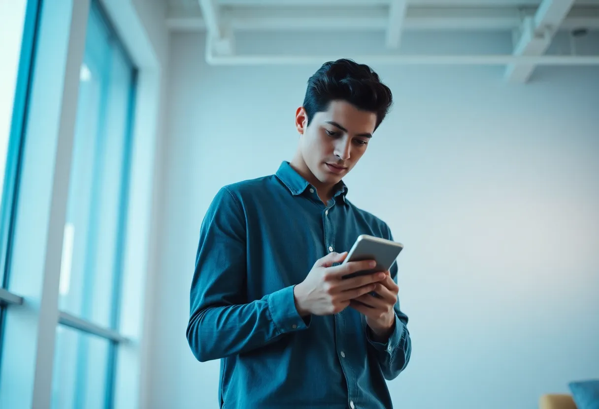 A person reviewing a personal loan request on their phone